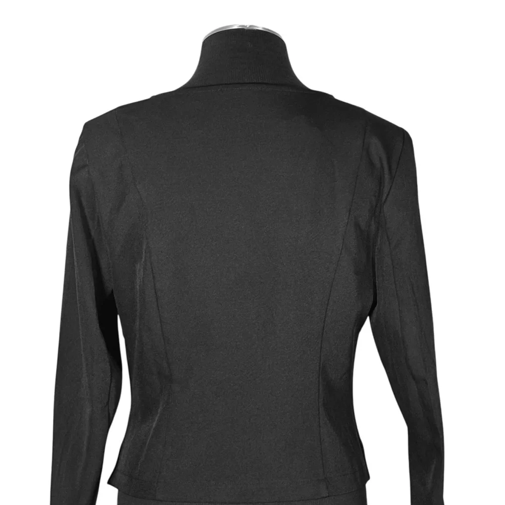 Fashion Nova - Kataya Tie Front Long Sleeve Black Top – Medium – NWT - Picture 8 of 12